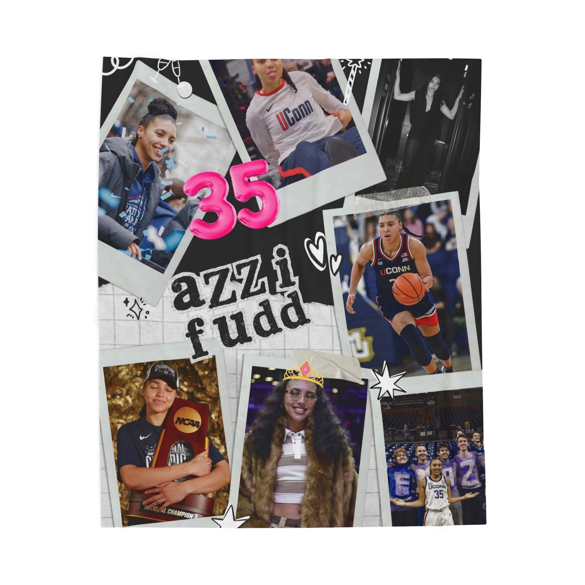 Azzi Fudd- Photo Collage Velveteen Plush Blanket