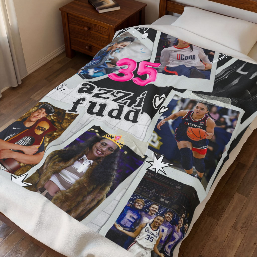 Azzi Fudd- Photo Collage Velveteen Plush Blanket