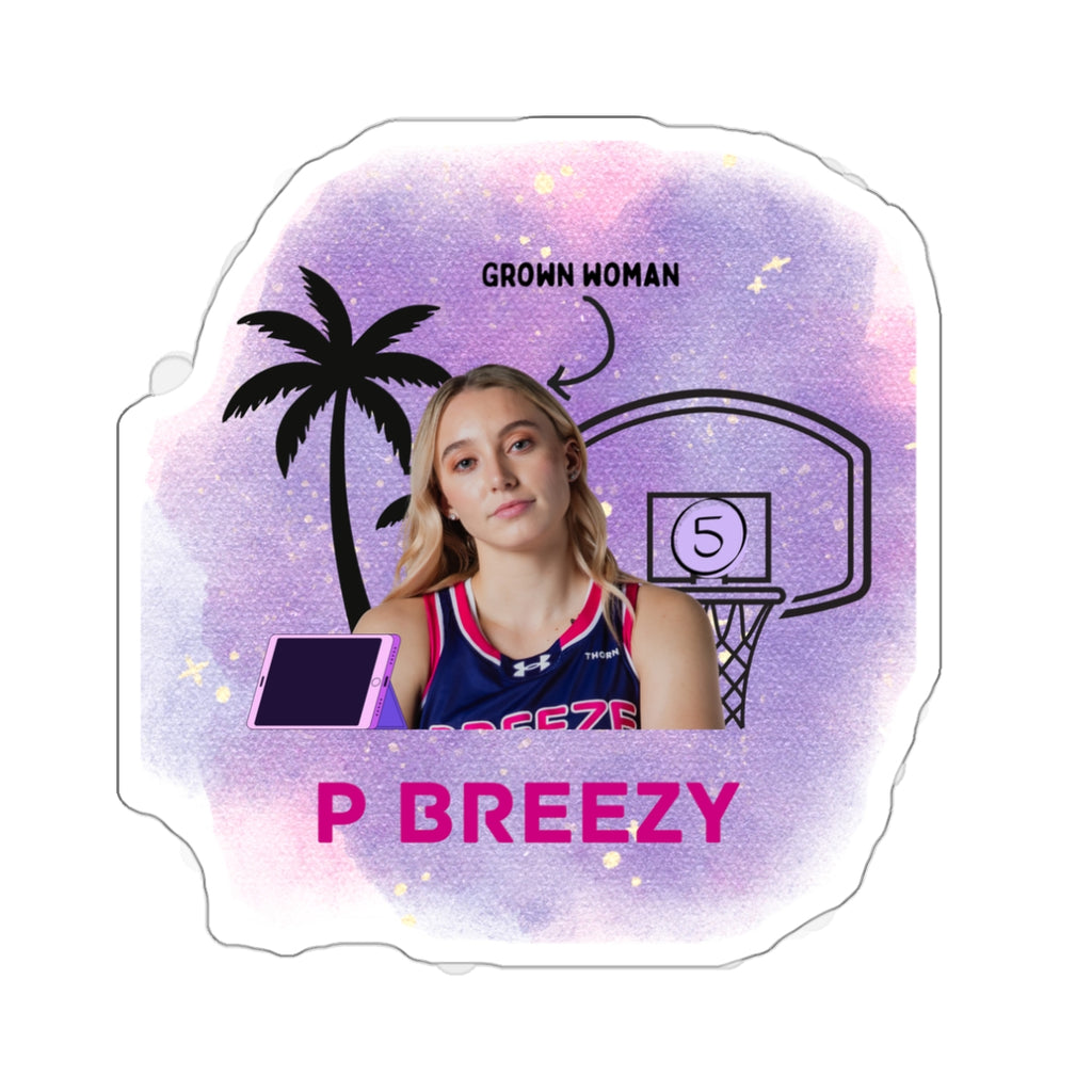 Paige Bueckers -"P Breezy" Die-Cut Sticker